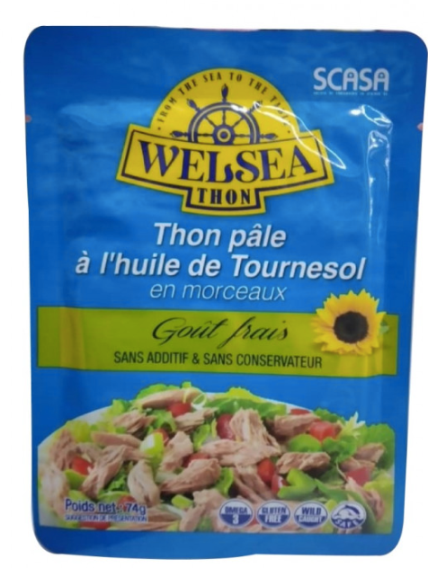 WELSEA - Thon en morceaux Albacore à l'huile de tournesol - 74G Dialy - Dakar 