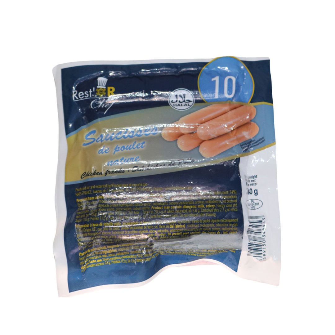 SAUCISSE POULET NATURE RESTOR 340G