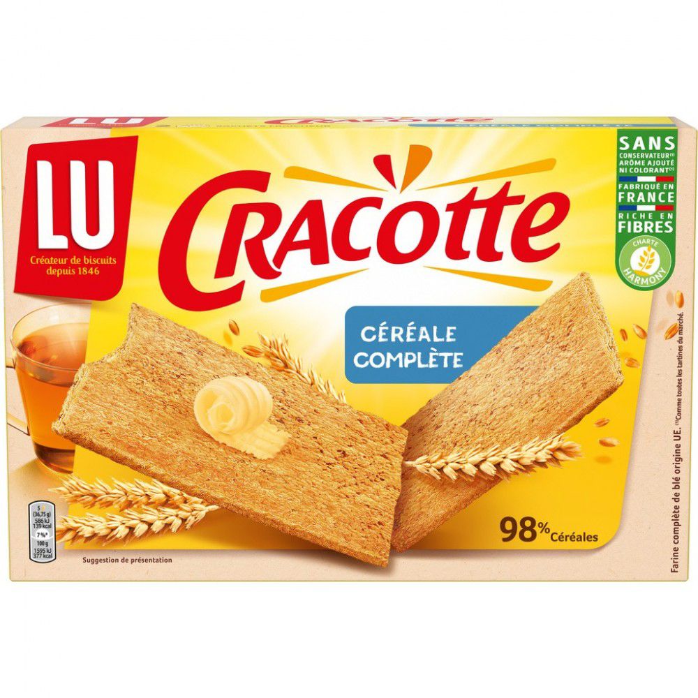 Cracotte by LU -céréales au gout brioché - 5 biscottes 250g