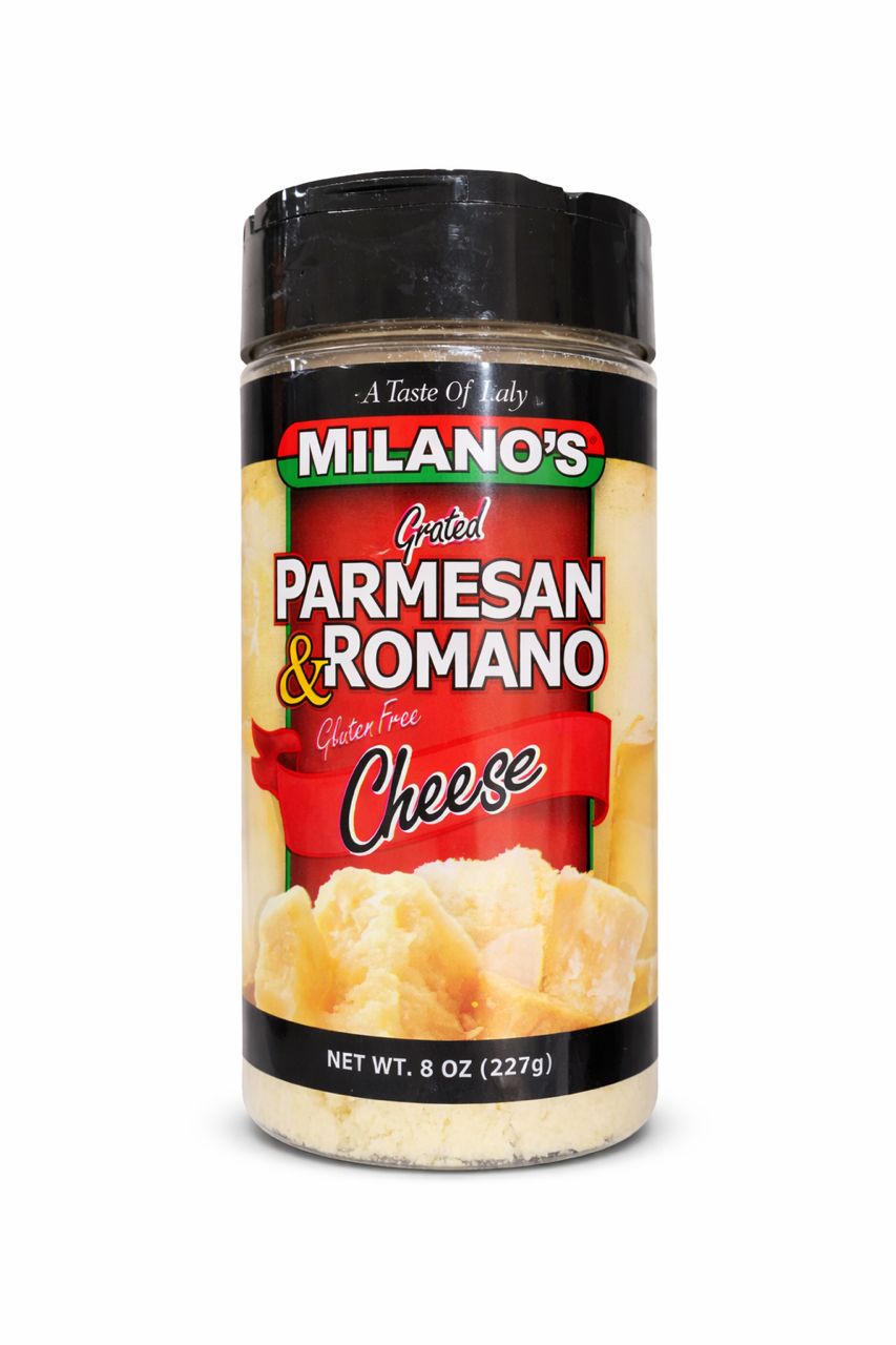 MILANO'S – Parmesan&Romano Flacon Saupoudreur sans gluten 227g