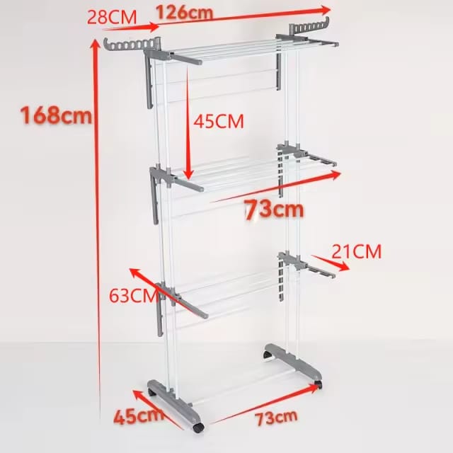 Porte‑Vêtements à Trois Niveaux - 50 Kg