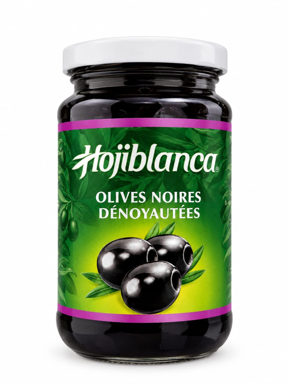Hojiblanca – Olives Noires Dénoyautées – 350 g
