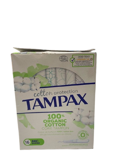 Lot de 16 Tampons Super en Coton Bio avec Applicateur - Tampax Cotton Protection