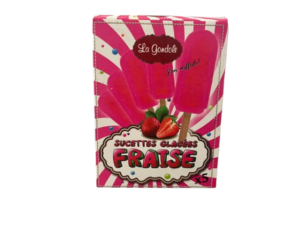 BOITE SUCETTE GLACE FRAISE LA GONDOLE X5