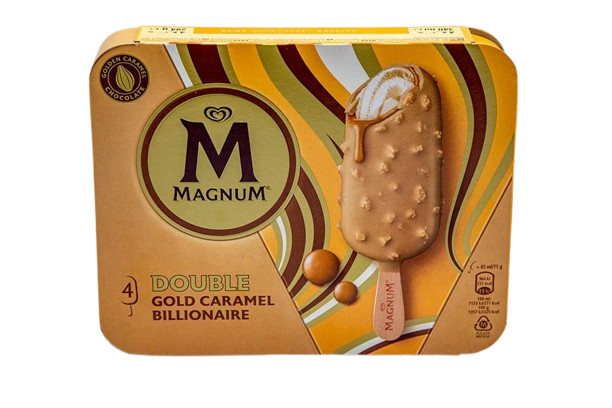 Magnum- Glace Mini 4 Bâtonnet Double Gold Caramel Billionaire