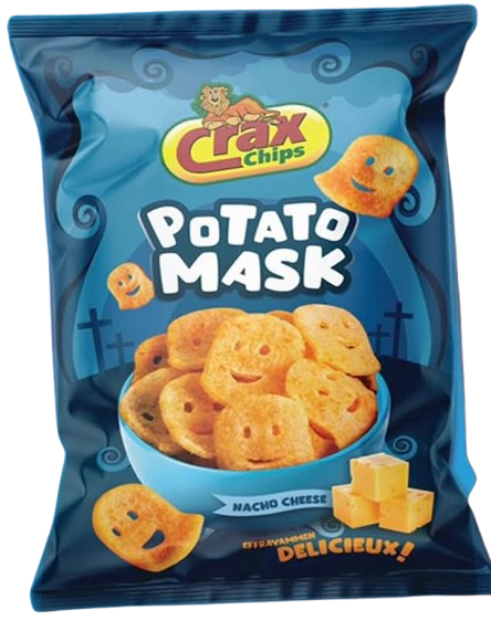 Crax potato mask chips nacho cheese, 28g