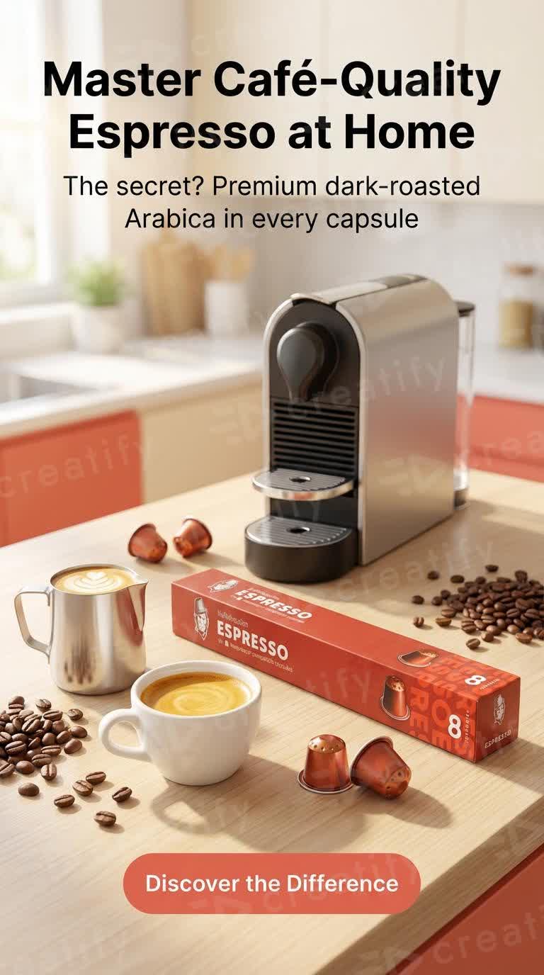 Espresso Premium – Capsules de Café espresso – Intensité 8 – 10 x 5,5 g