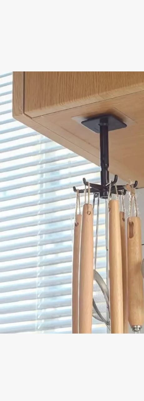 Porte-Ustensiles de Cuisine Rotatif - Noir - Lot de 5