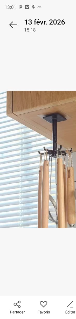 Porte-Ustensiles de Cuisine Rotatif - Noir - Lot de 5