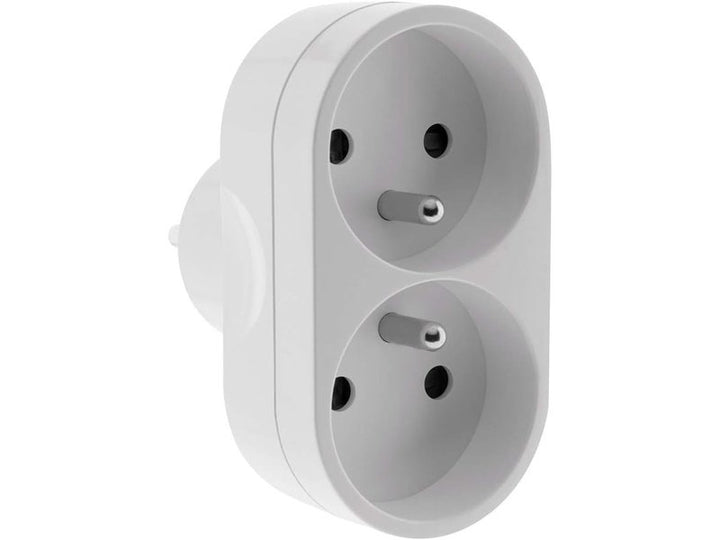 ZENITECH – Multiprise encastrable blanche 2 prises 16A Dialy - Dakar 