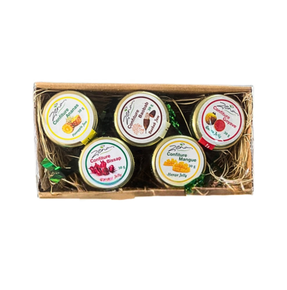 Coffret tartine Zena 5x30g confitures locales disponible à Dakar sur Dialy