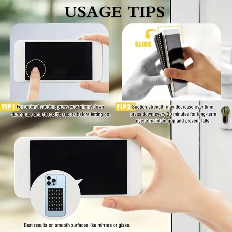 Étui de téléphone à ventouse en silicone