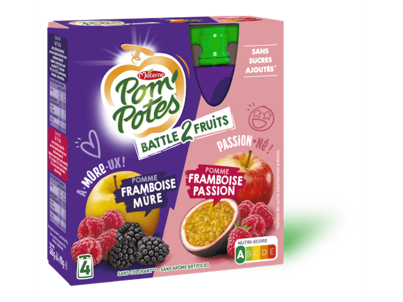 Pom'potes Compote gourdes battle 2 fruits