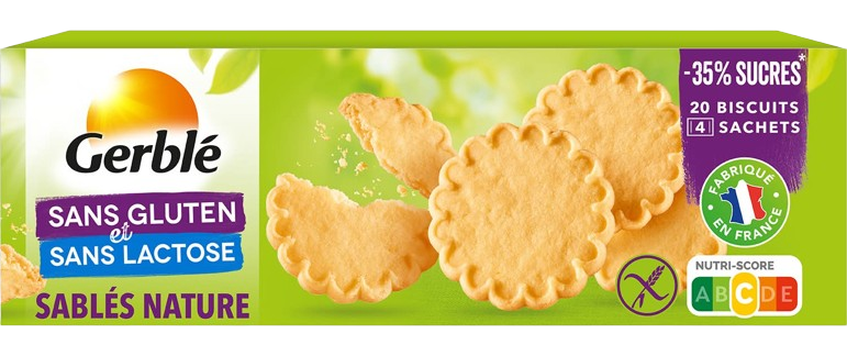 Gerblé- Biscuits sablés sans gluten et sans lactose
