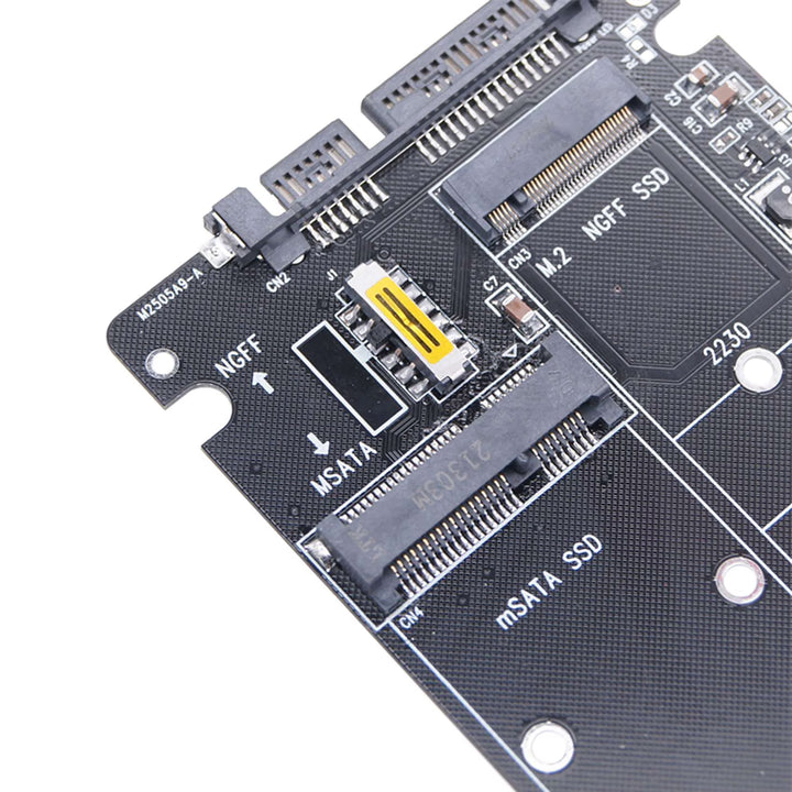 Adaptateur M.2 NGFF / mSATA SSD vers SATA 3.0 – Convertisseur 2 en 1