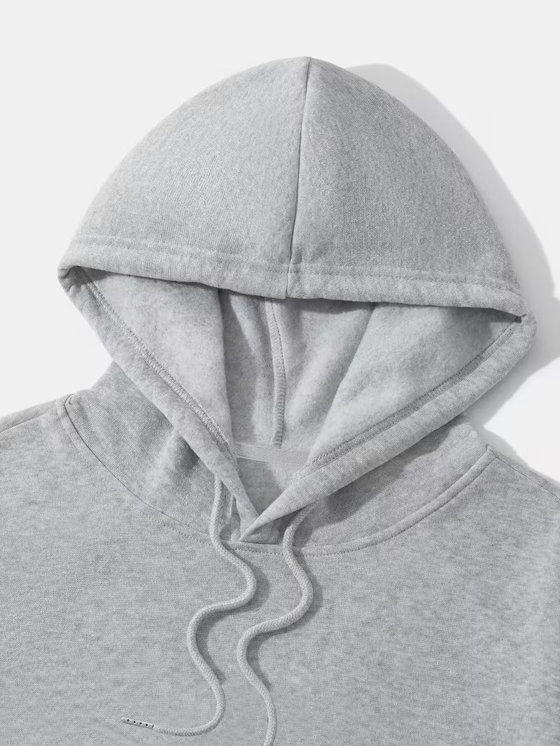 Sweat à Capuche Épais en Peluche pour Homme – Motifs Géométriques Abstraits – Taille L