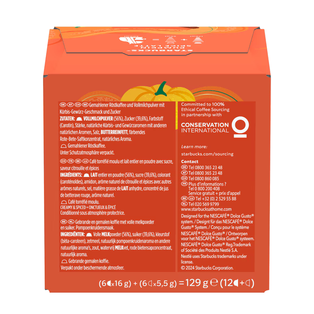 DOLCE GUSTO-Starbucks® Pumpkin Spice Latte 12 capsules