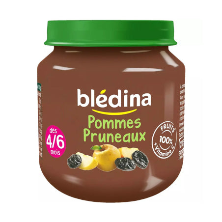 BLEDINA - Petits Pots Bébé Pommes Pruneaux - 130g