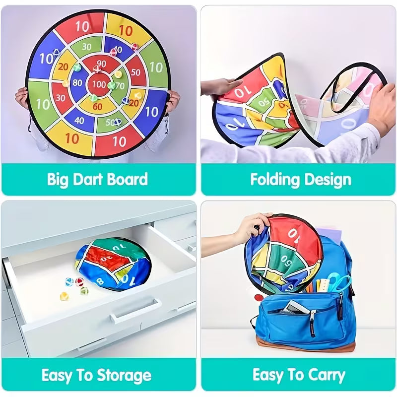 Jeu De Cible 12 Balles Collantes Pour Enfants De 3 À 12 Ans Intérieur Et Extérieur