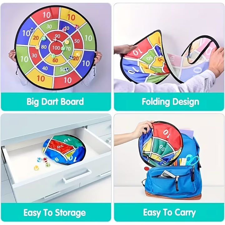 Jeu De Cible 12 Balles Collantes Pour Enfants De 3 À 12 Ans Intérieur Et Extérieur