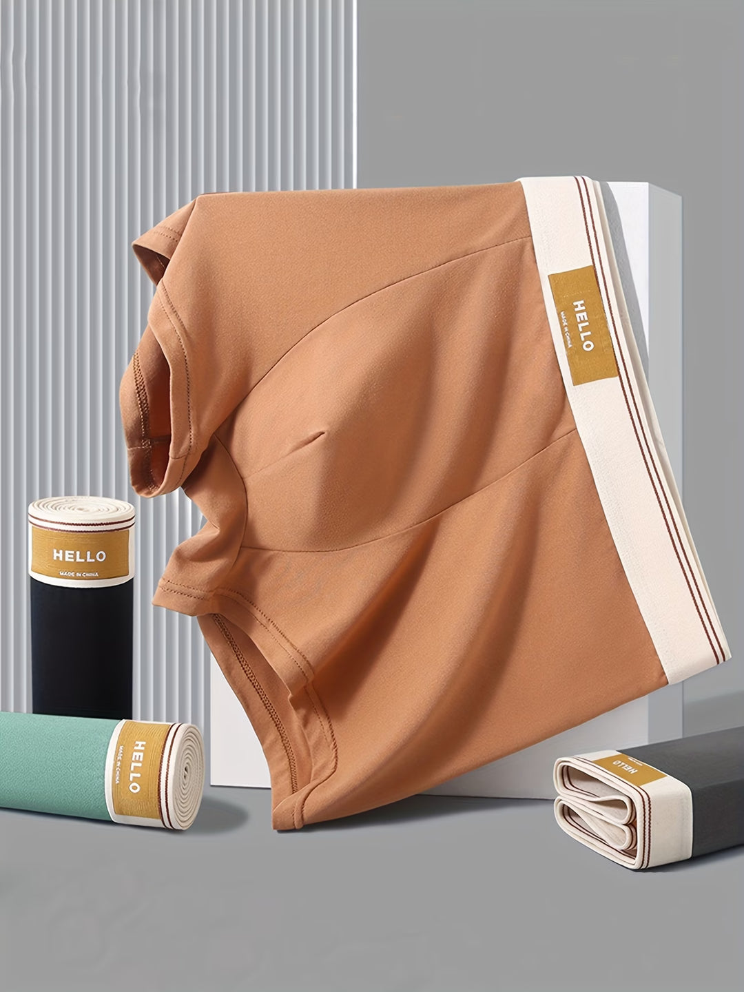 Lot de 5 Caleçons Homme – Respirants, Couleurs Mélangées-Taille L