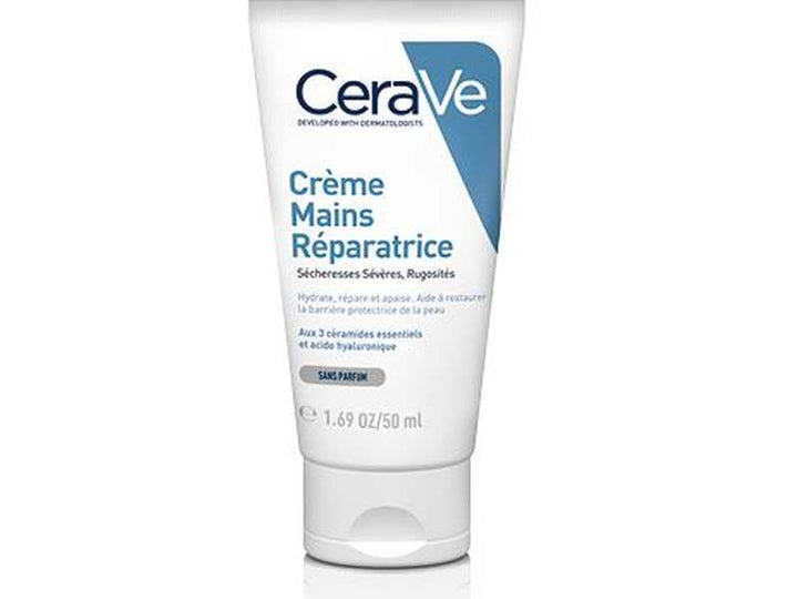 CeraVe - Crème Mains Réparatrice - Sans Parfum - Peau Très Sèche, Gercée, Abîmée ,50 ml