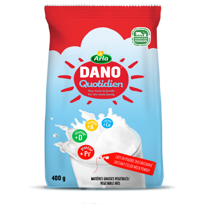 Dano ,lait quotidien en poudre sachet de 400g