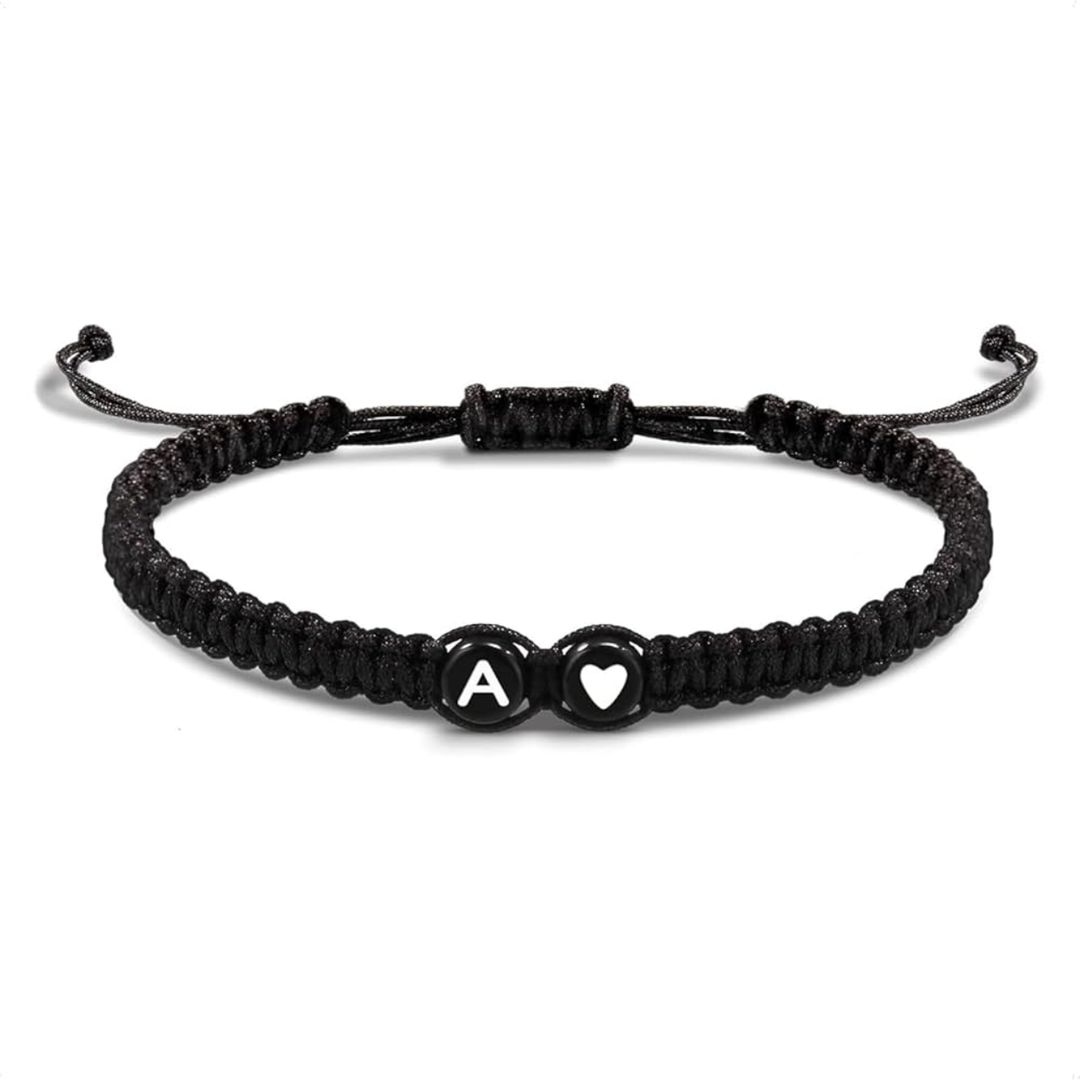 PRETYZOOM – Bracelet Cœur Noir et Blanc Cadeau de Couple