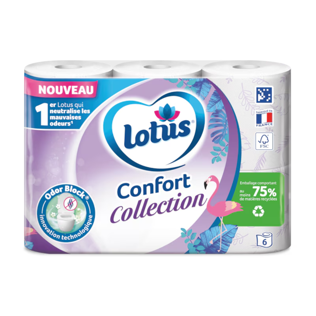 Lotus - Papier Toilette Confort Collection - 6 Rouleaux