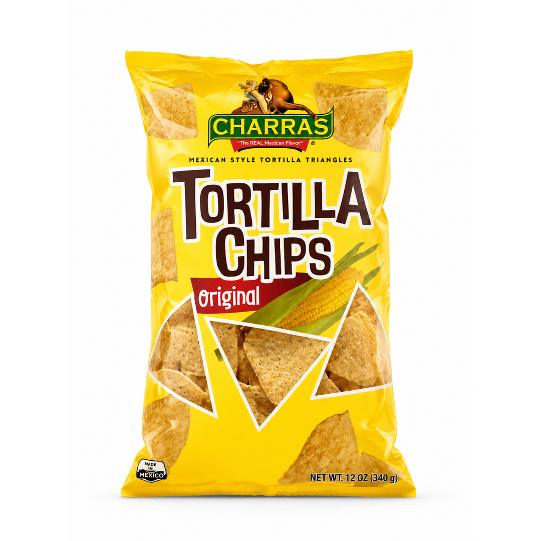 Charras – Chips Tortilla - Mexican Style Tortilla Triangles Original – 340 g