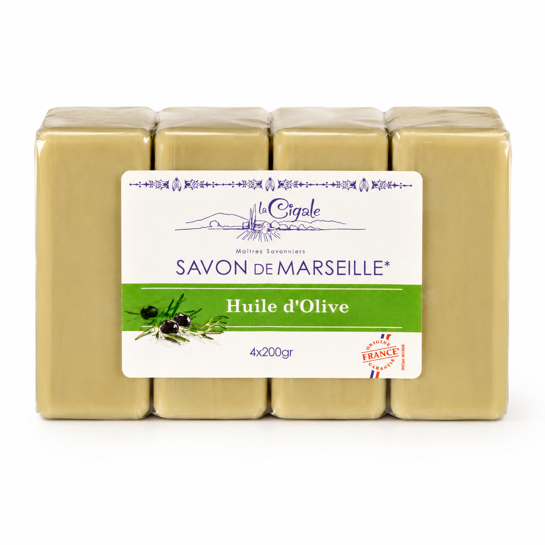La Cigale - Savon de Marseille à l'huile d'olive - 4 x 200 g