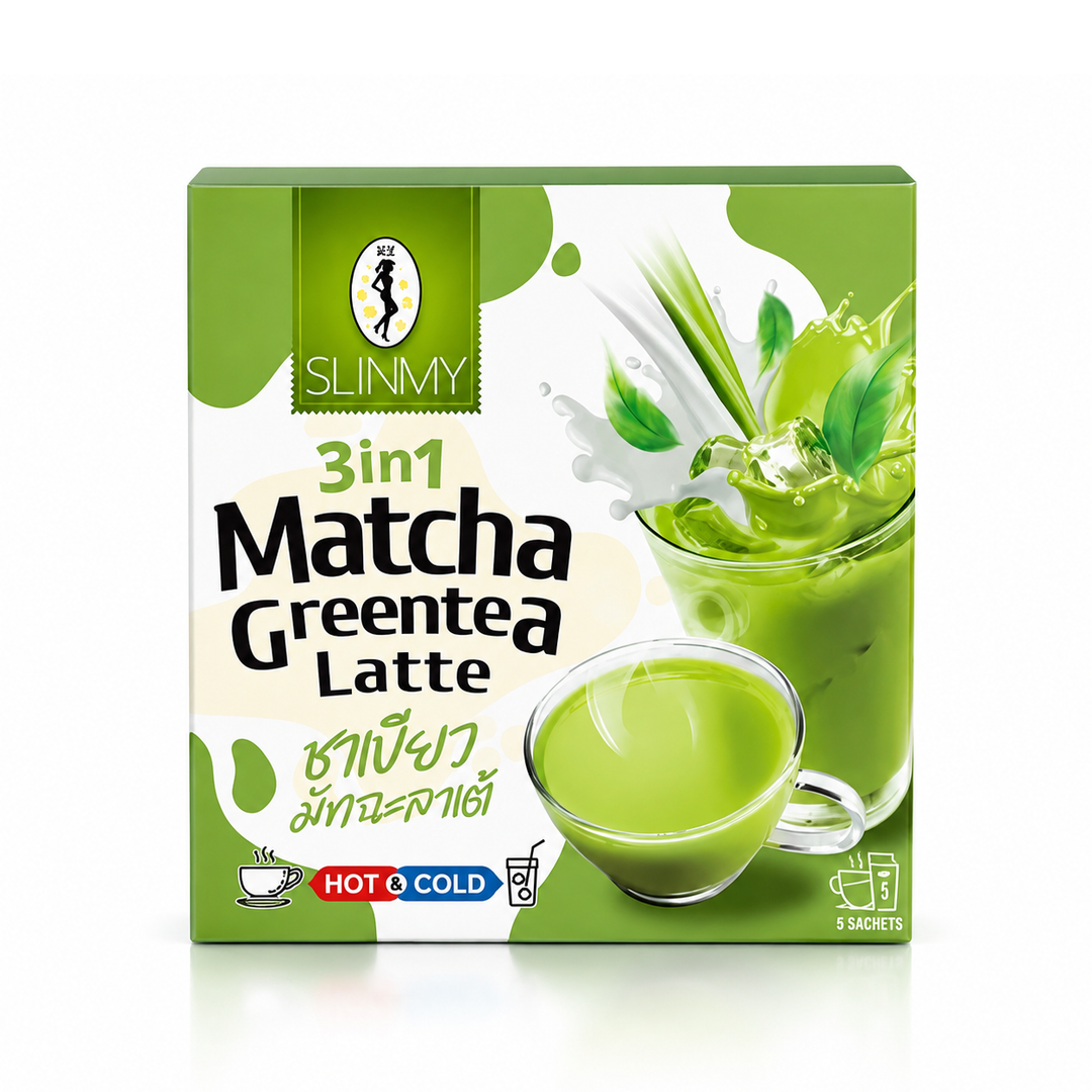 Slinmy – Matcha Latte Instantané 3 en 1 – 7 × 23 g