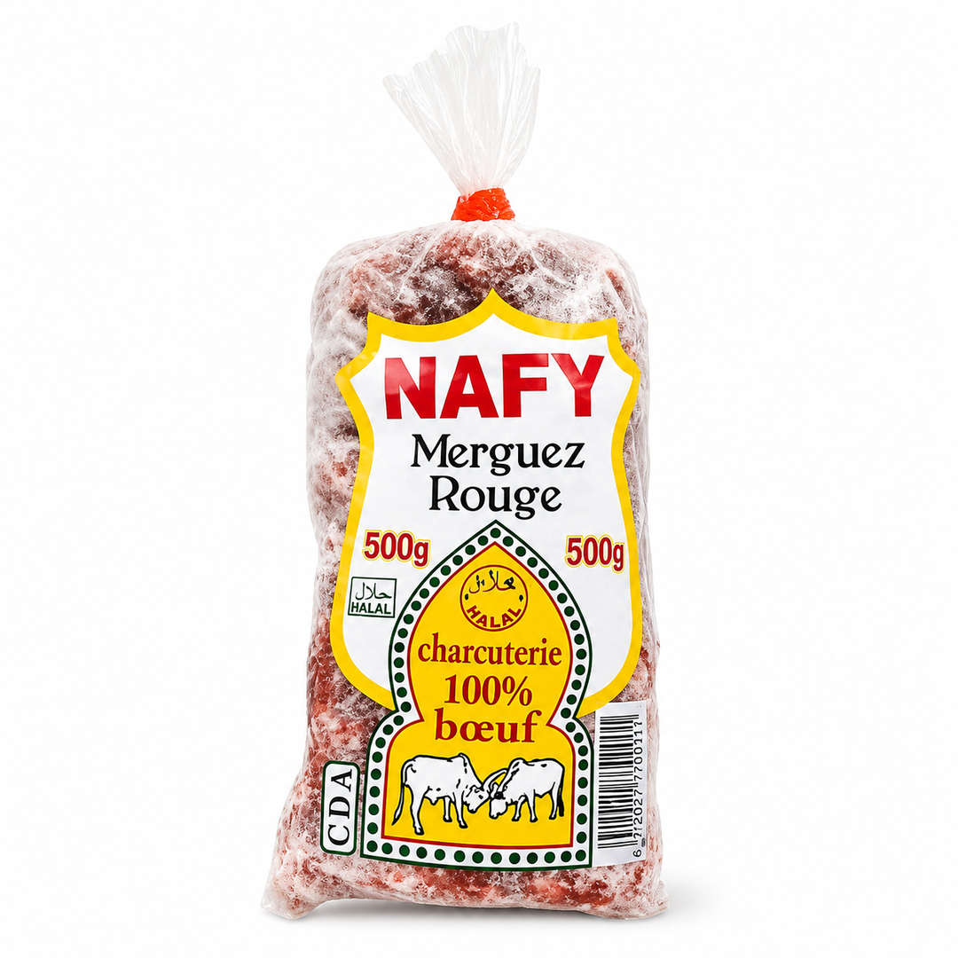 CDA NAFY - Saucisses Merguez Rouges 100% Boeuf - 500 g