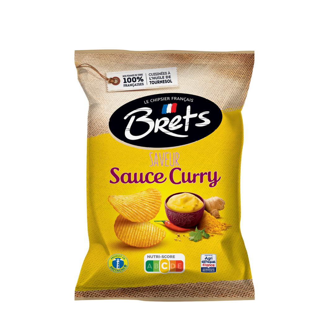 Brets – Chips Saveur Sauce Curry – 125 g