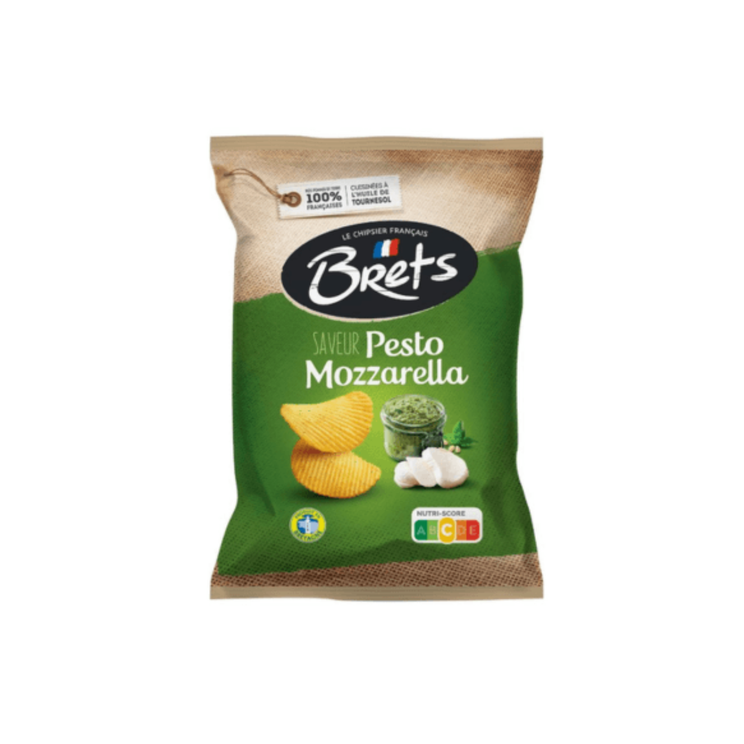 Brets – Chips Saveur Pesto Mozzarella – 125 g