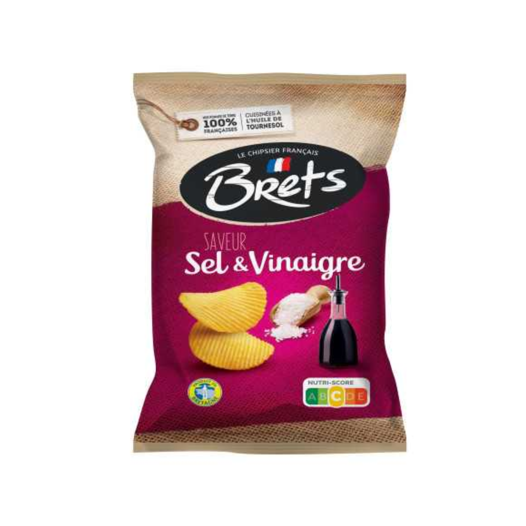 Brets – Chips Saveur Sel & Vinaigre – 125 g