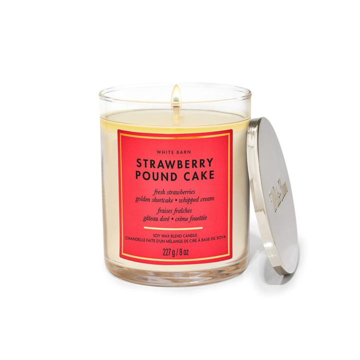 Bath & Body Works – Bougie Parfumée – Strawberry Pound Cake – 227 g