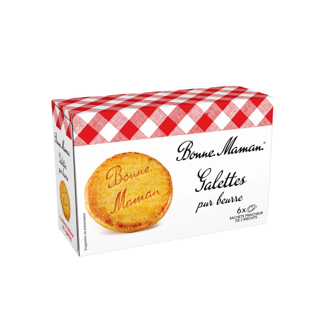 DLC Proche Octobre - Bonne Maman – Galettes Pur Beurre – 6 Sachets Fraîcheur de 2 Biscuits – 170 g