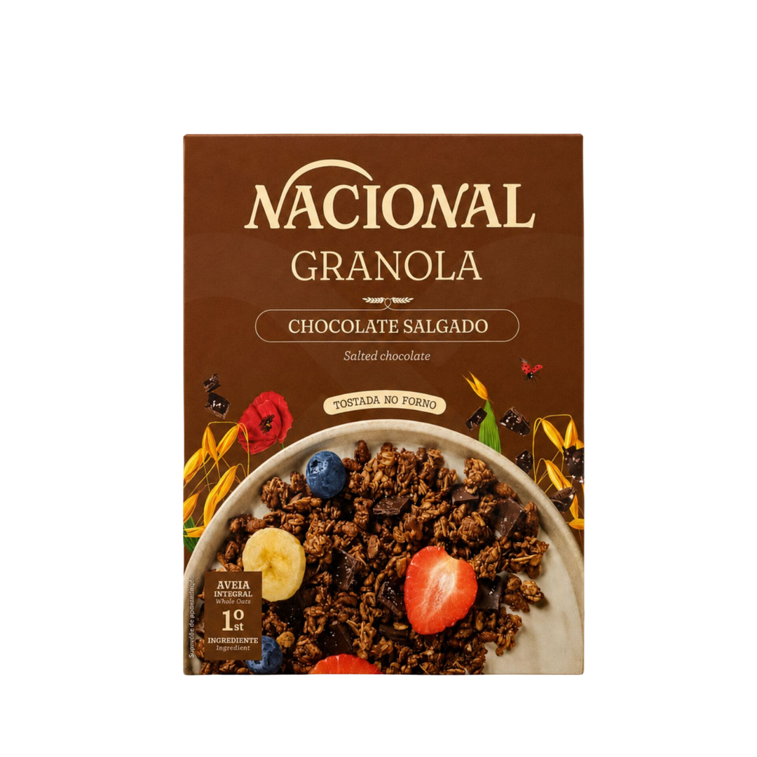 NACIONAL – Granola au Chocolat Salé – Tostado no Forno – 300 g