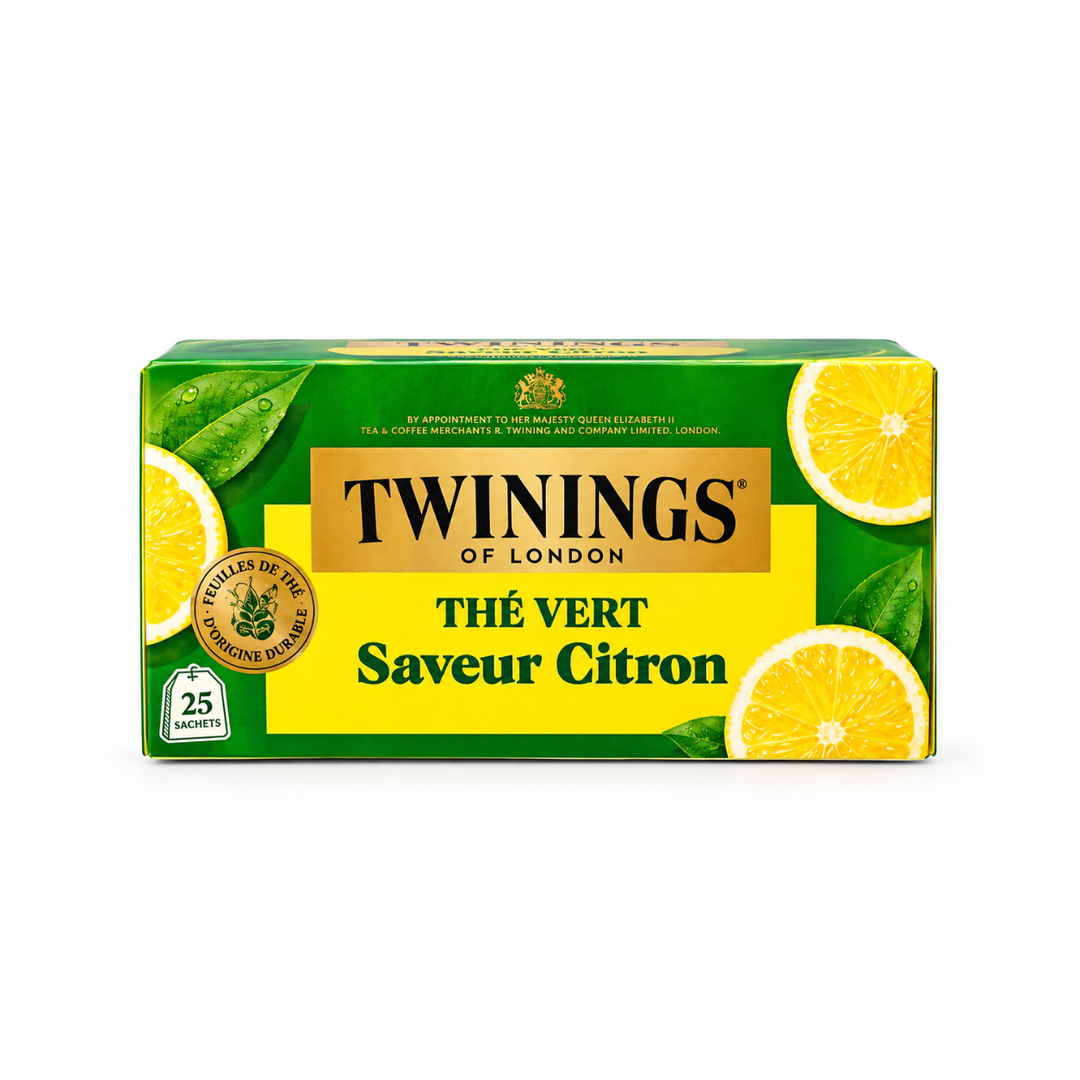 Twinings – Thé Vert Saveur Citron – 25 Sachets