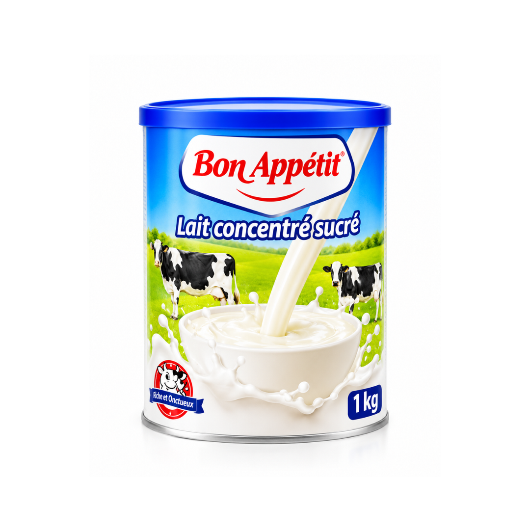 Bon Appétit – Lait Concentré Sucré – 1 Kg