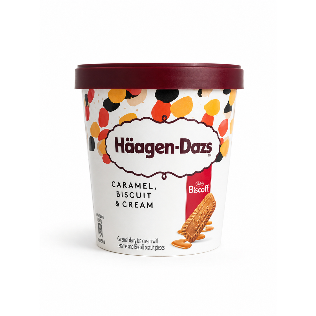 Häagen-Dazs – Pot de Glace Biscoff – Caramel, Biscuit & Cream – 460 ml