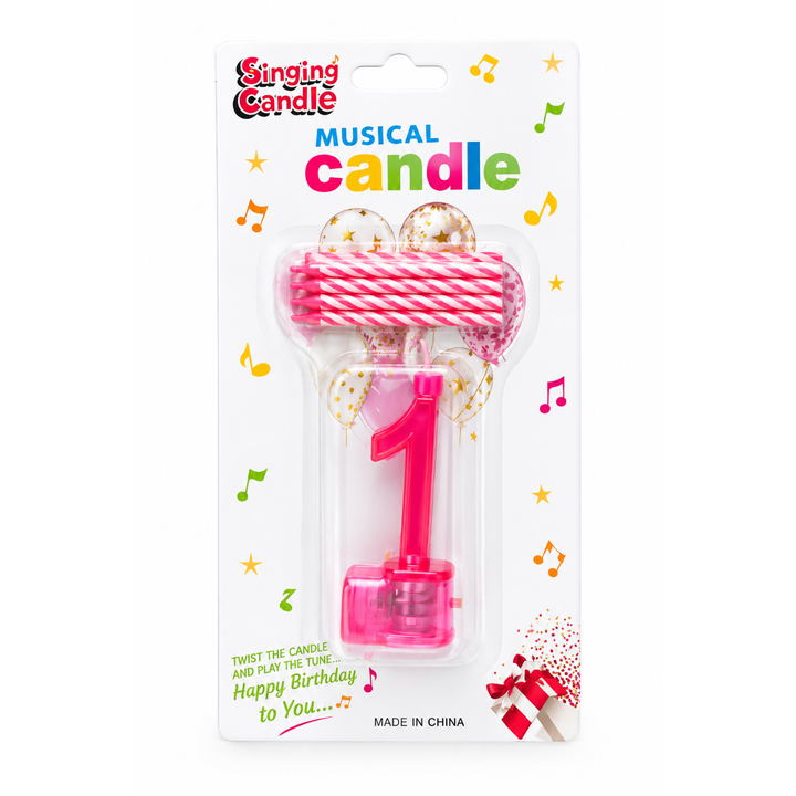 Bougie d’Anniversaire Lumineuse – Chiffre 1