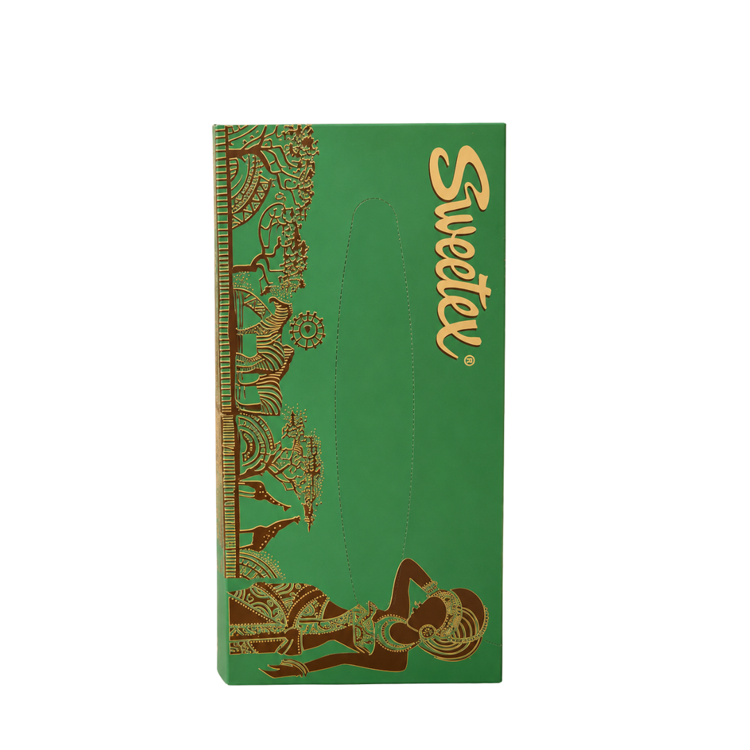 SWEETEX – Mouchoirs Blancs – Boîte de 150 Mouchoirs – Vert