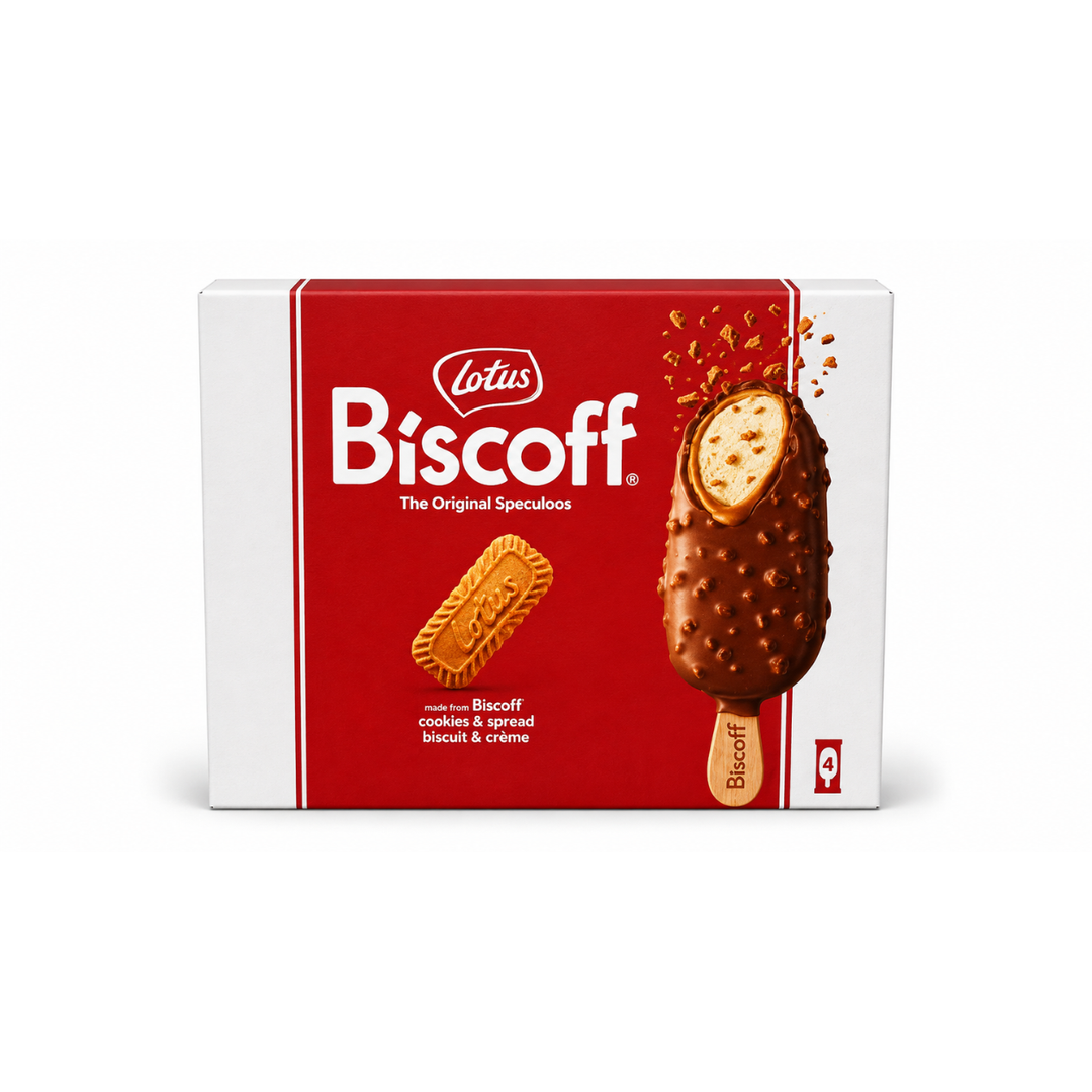 Lotus Biscoff – Bâtonnets de Glace Cookies & Spread – 4 Pièces – 360 ml