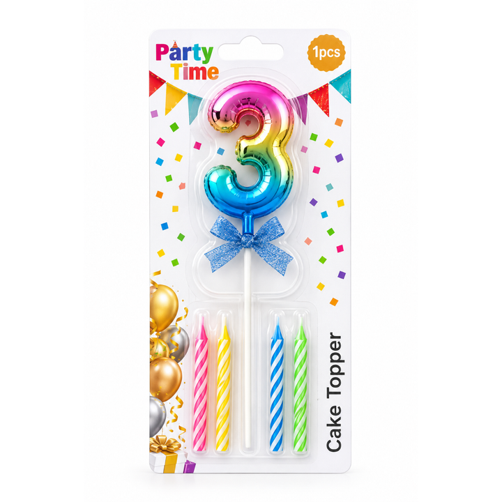 Bougie d’Anniversaire en Forme de Chiffre