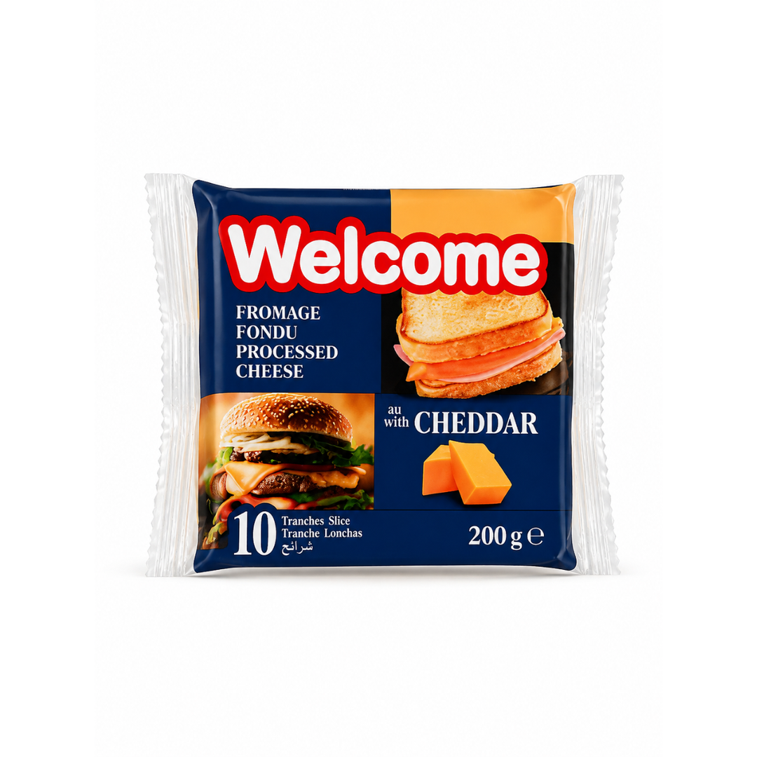 Welcome – Cheddar Slices – 10 Tranches – 200 g