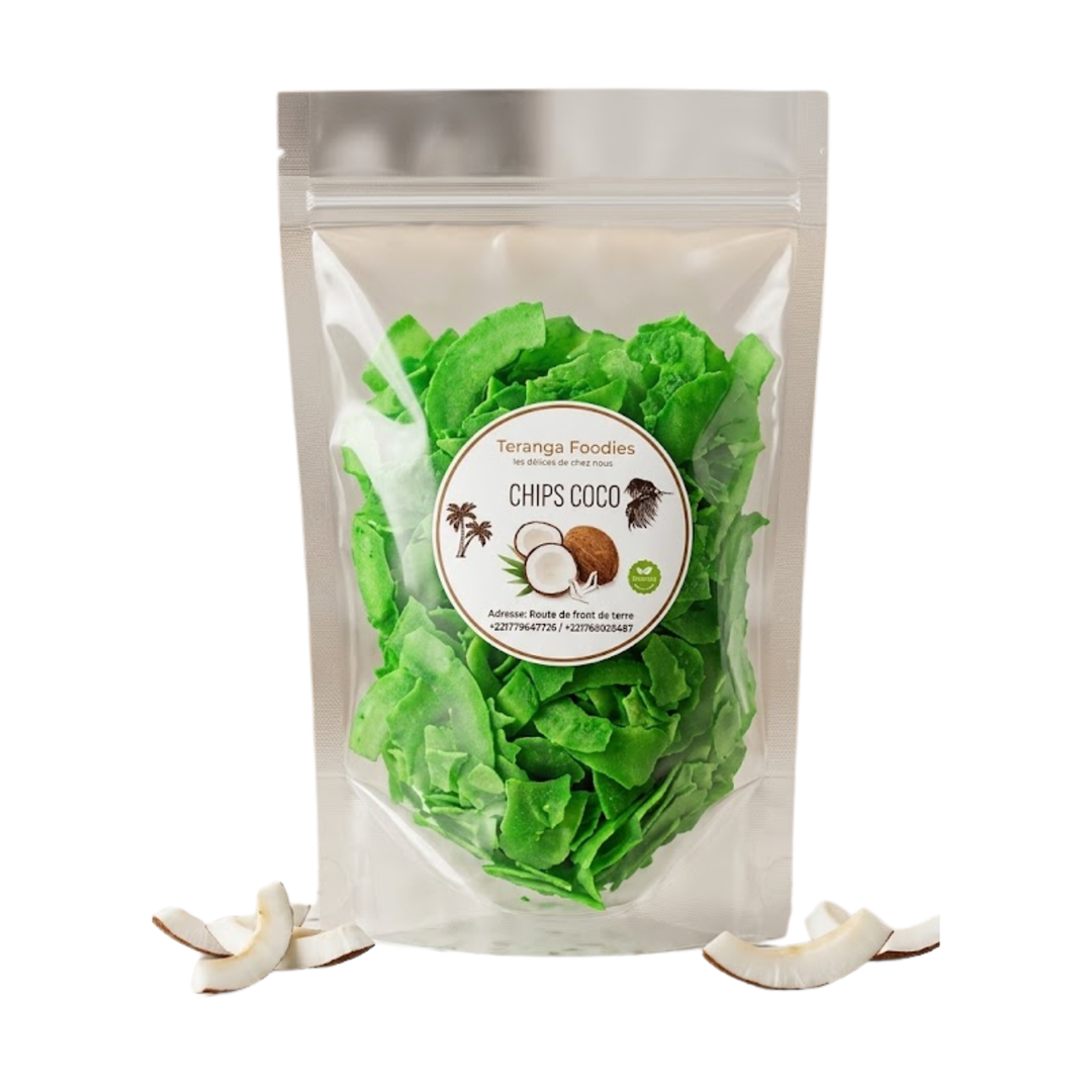 TERANGA FOODIES – Chips Coco Menthe – 100 g