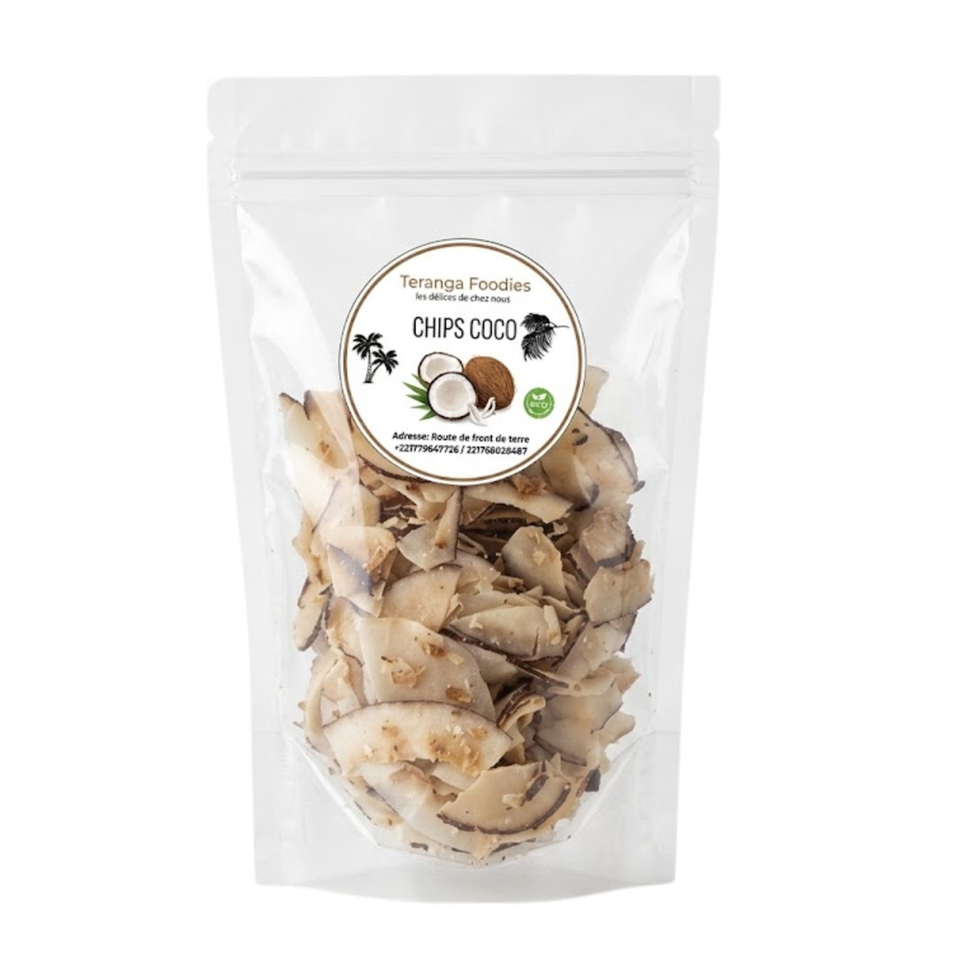 TERANGA FOODIES – Chips Coco Gingembre – 100 g