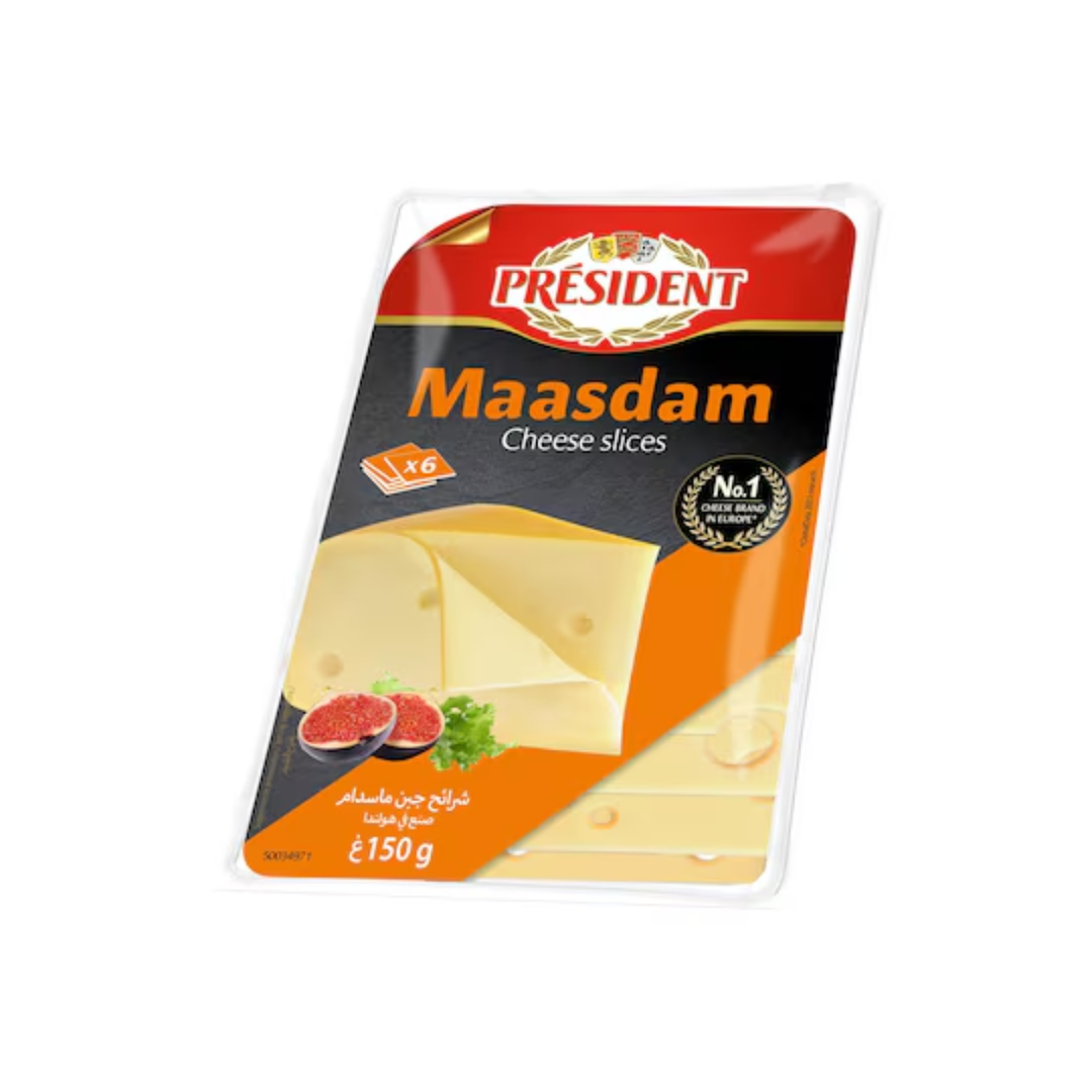 Président Maasdam – 6 Cheese Slices – 150 g
